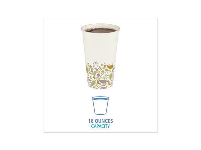 Deerfield Printed Paper Hot Cups, 16 oz, White/Yellow/Green/Purple BWKDEER16HCUP