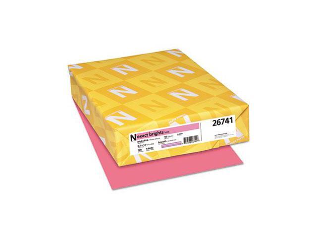 Neenah Paper Exact Brights Paper 8 1/2 x 11 Bright Pink 50 lb 500 Sheets/Ream 26741