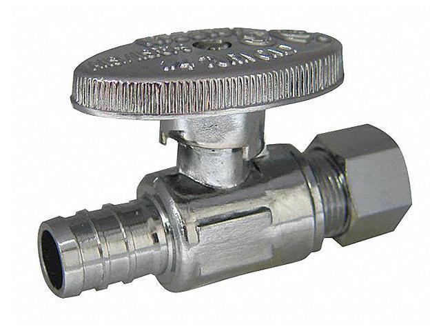 Kissler & Co 1/4-Turn Stop,Straight,1/2 Inx3/8 In HAWA 88-9020