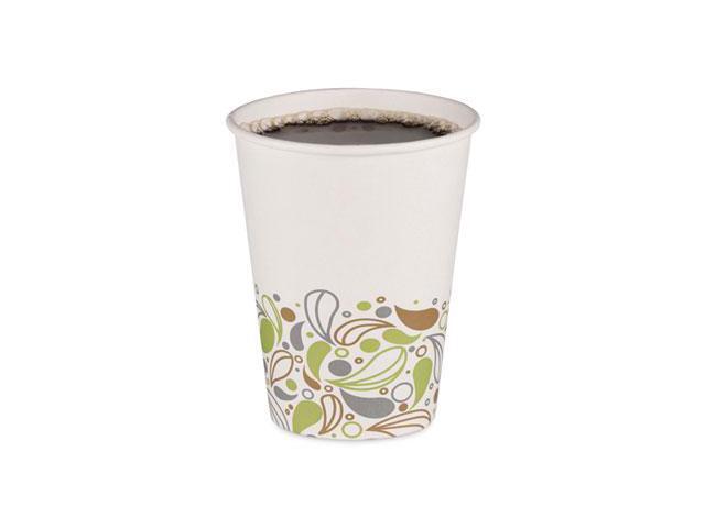 Deerfield Printed Paper Hot Cups, 12 oz, White/Yellow/Green/Purple BWKDEER12HCUP