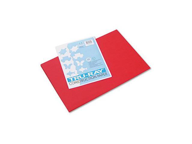 Pacon Tru-Ray Construction Paper, 76lb, 12 X 18, Festive Red, 50/Pack 103432