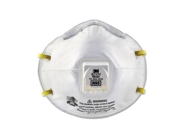 3M 8210V Industrial Particulate Respirator with Valve, N95 - 1 Box (10 Units)