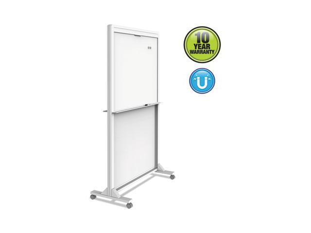 Quartet Mobile Easel 2-sided Magnetic 45-2/3'Wx77-1/20' White ECM4068DT