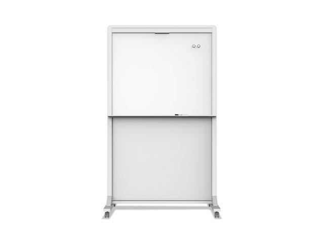Quartet Mobile Easel 2-sided Magnetic 45-2/3'Wx77-1/20' White ECM4068DT