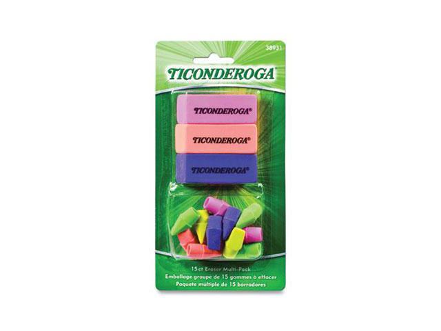 Eraser Combo Set, Neon, 3 Beveled, 12 Wedge Cap