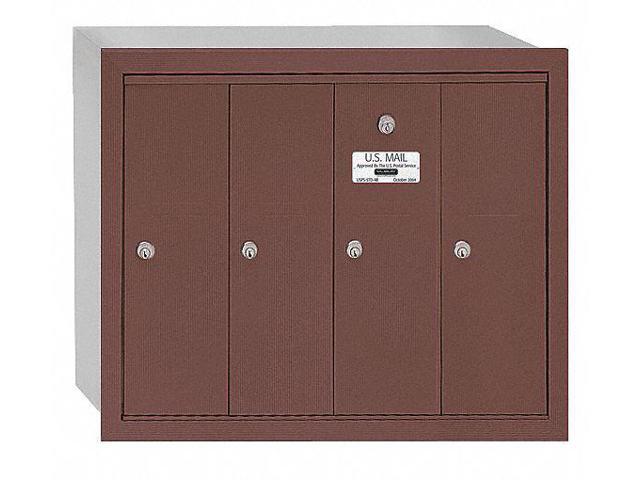 SALSBURY INDUSTRIES 3504ZRU Mailbox, 30 lb, Recessed, -