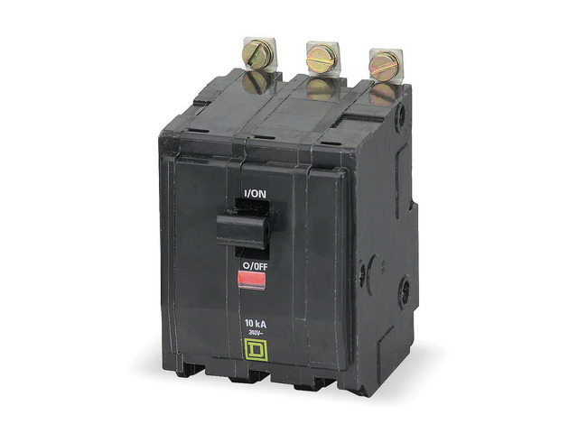 SQUARE D QOB330VH Miniature Circuit Breaker, QO Series, 30A, 3 Pole, 120/240V