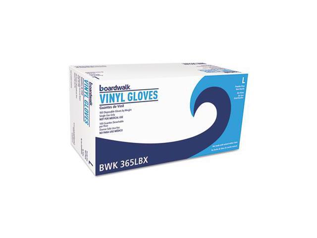 Boardwalk General Purpose Vinyl Gloves Clear Large 2.6 mil 100/Box 365LBX