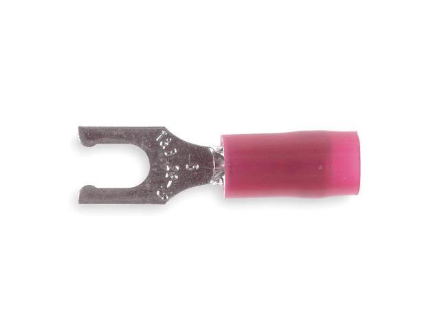 STA-KON RA18-10FL Fork Terminal, #10 Stud Size, 16 AWG, 600 V, Nylon Insulated,