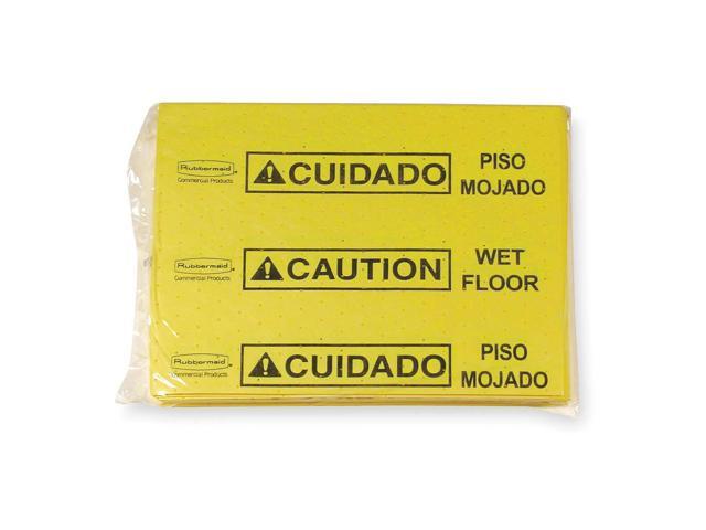 RUBBERMAID COMMERCIAL FG425300YEL Sorbent Pad, 2 gal, Universal, Yellow,