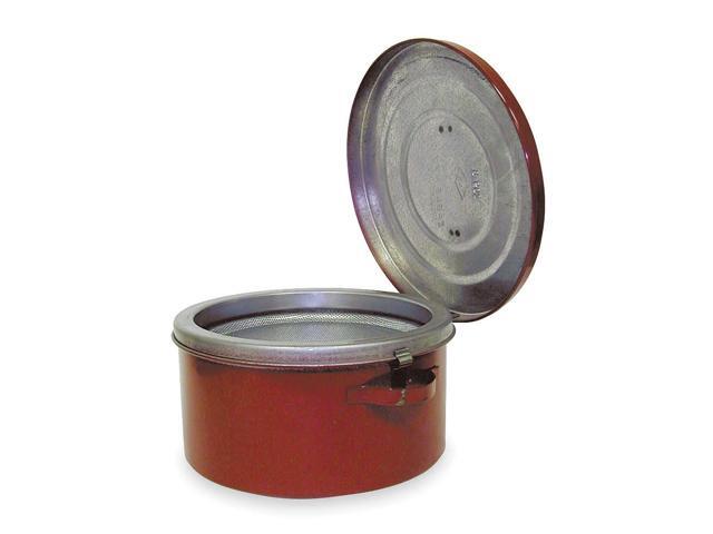 EAGLE MFG B602 Bench Can 0.5 gal Galvanized Steel Can, Brass Plunger, 7 in