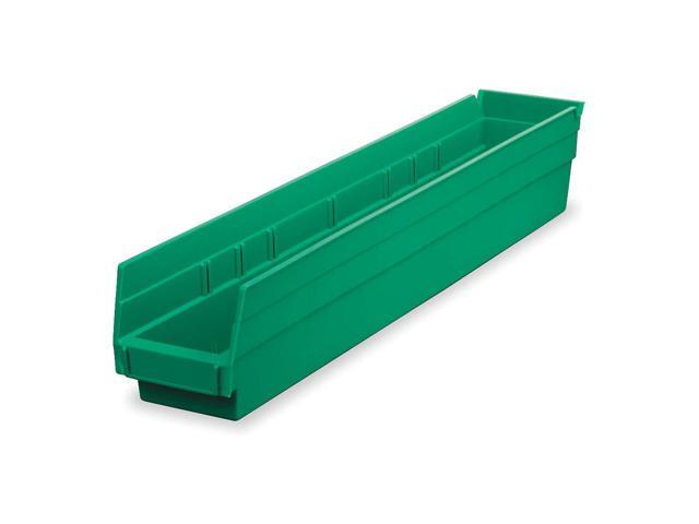 AKRO-MILS 30128GREEN Green Shelf Bin, 17-7/8'L x 4-1/8'W x 4'H
