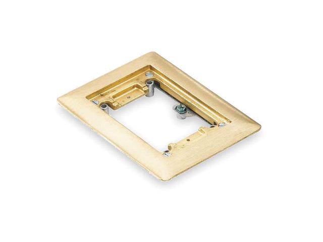 STEEL CITY P 64 CP Box Cover, Floor Box Type, 1 Gang, Brass