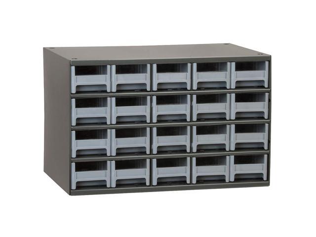 AKRO-MILS 19320 Steel, Polystyrene, Drawer Bin Cabinet, 11 in D x 11 in H x 17