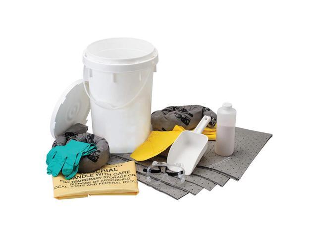 BRADY SPC ABSORBENTS SKA-BKTBASE Spill Kit, Chem/Hazmat, White