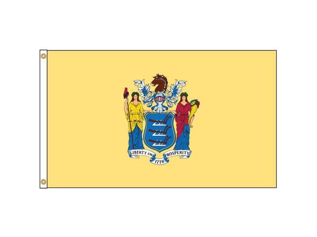 ANNIN FLAGMAKERS 143680 New Jersey Flag,5x8 Ft,Nylon