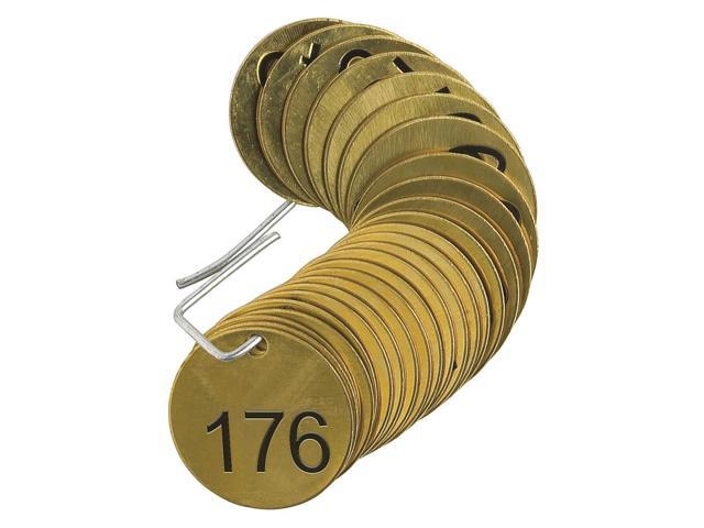 BRADY 23207 Numbered Tag Set,176 to 200,25 Tags