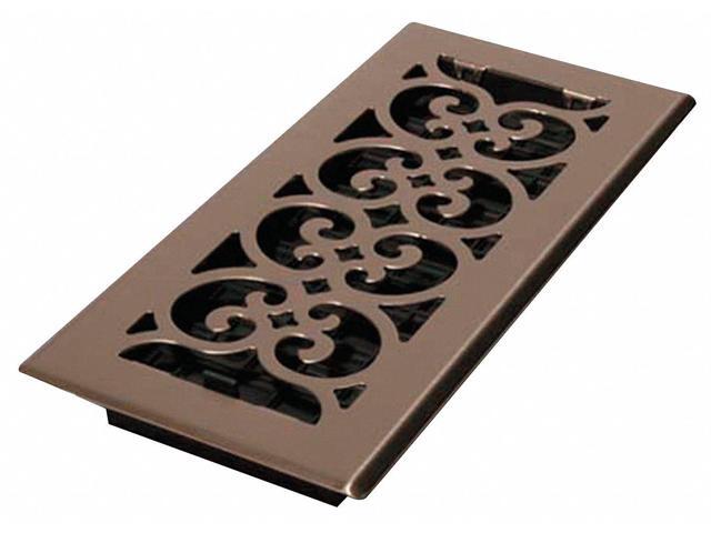 DECOR GRATES SPH408-NKL Floor Register 5.5 X 9.5, Brushed Nickel, Steel