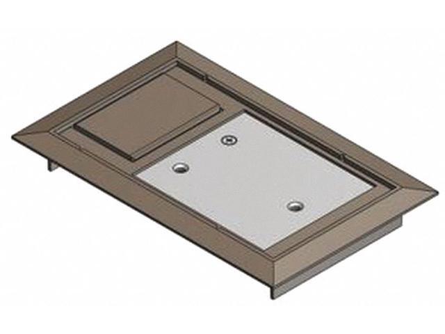 STEEL CITY 664-CST-SW-BRN Box Cover, Floor Box Type, 1 Gang, Polycarbonate