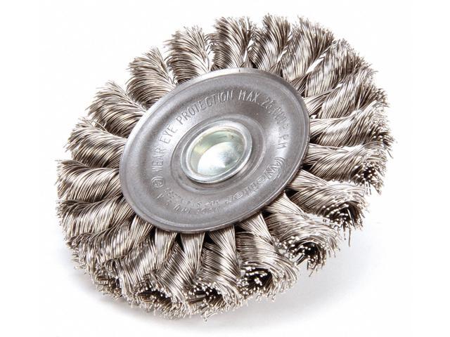 WEILER 94038 Knot Wire Wheel Wire Brush, Stem, 3-1/4'