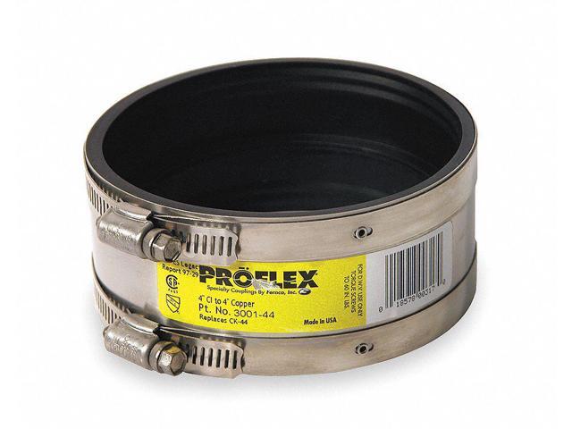 ZORO SELECT 3001-44 Shielded Coupling,For Pipe Size 4' x 4'