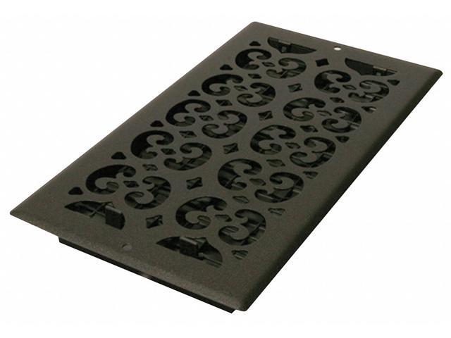 DECOR GRATES ST612W Sidewall/Ceiling Register 7.5 X 13.5, Textured Black, Steel