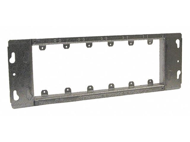 RACO 825 Box Cover, Square Box Type, 6 Gang, Galvanized Steel, Blank Cover Type