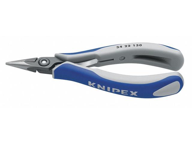 Knipex 34-22-130 Precision Electronics Gripping Pliers (half-round jaws)
