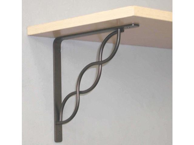JOHN STERLING RP-0091-8BK 8 IN Black Scroll Shelf Bracket