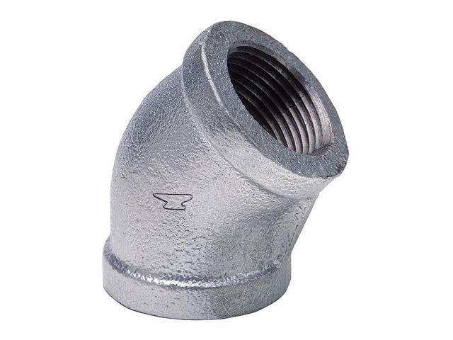 Anvil 1102 Galvanized Class 150 45 Deg Standard Elbow, 2'