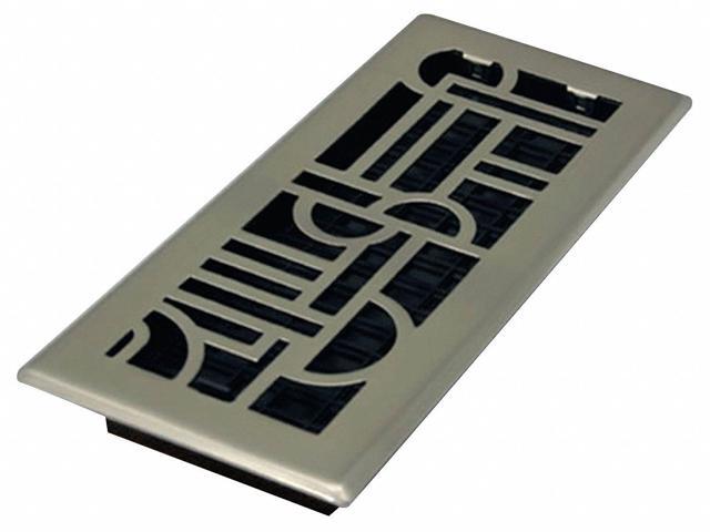 DECOR GRATES ADH410-NKL Floor Register 4 x 10, Plated Nickel, Plated Steel