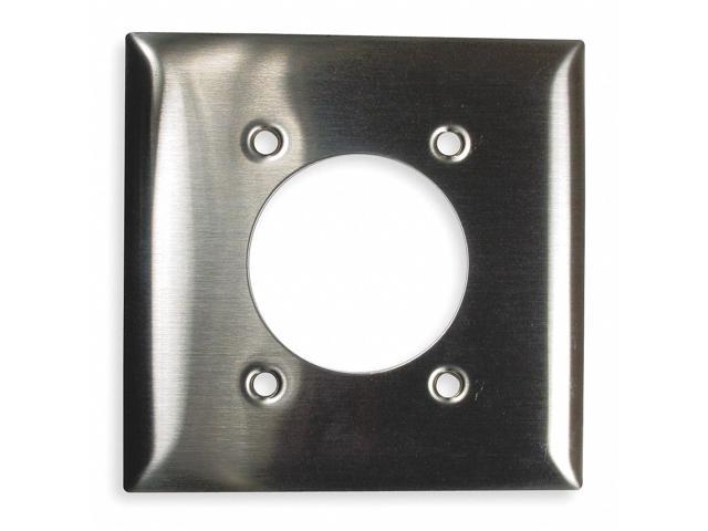 Photos - Chandelier / Lamp Hubbell SS703 2.15' Opening Wall Plates, Number of Gangs: 2 Stainless Stee 
