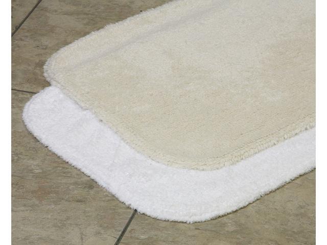 LACEY MILLS 08289STK Bath Rug,Essence,24x36,19 oz.,White