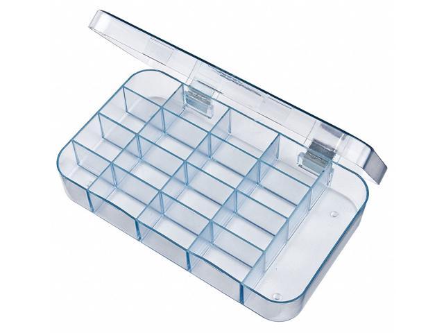 FLAMBEAU 5126CL Plastic, Compartment Box, 1-1/4 in D x 1 5/16 in H x 4-1/2 in W