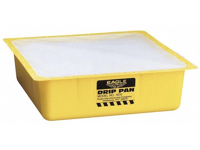 EAGLE MFG 1670PK12 Drip Pan, 1 gal Spill Capacity, Polyethylene