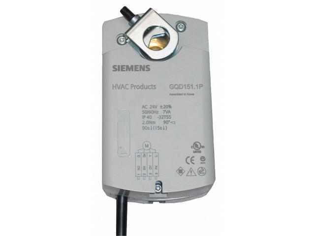 SIEMENS GQD221.1U Electric Actuator,20 in.-lb.,120VAC
