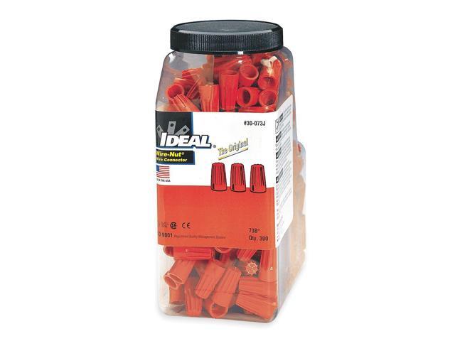 Wire Connector Nut, 73B, Orange, PK 300