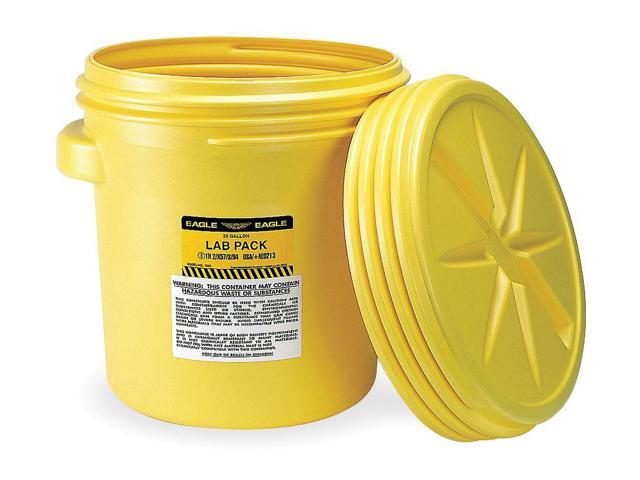 EAGLE MFG 1650 20 gal Open Head Salvage Drum, Polyethylene, Unlined, Yellow