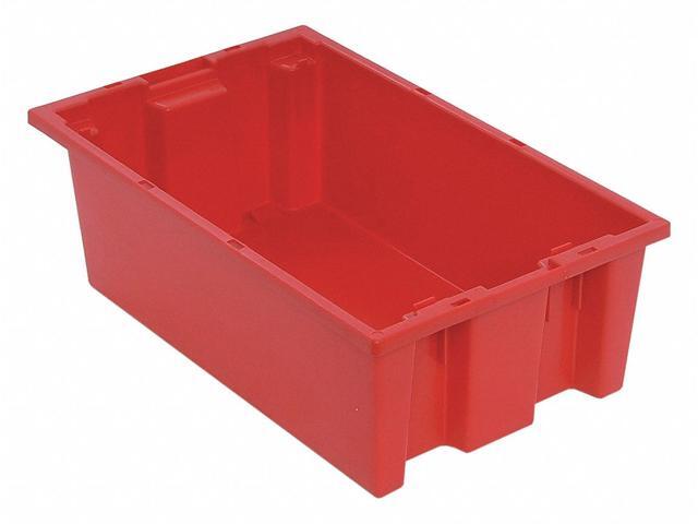 QUANTUM STORAGE SYSTEMS SNT180RD Stack & Nest Storage Container, 3.7 gal, 18 in