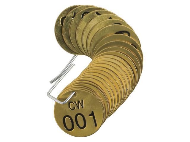 BRADY 23256 Numbered Tag Set,001 to 025,25 Tags