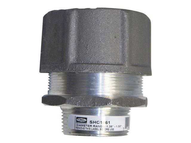 HUBBELL WIRING DEVICE-KELLEMS SHC1061 Cord Connector,1-1/2 in.,Straight,White