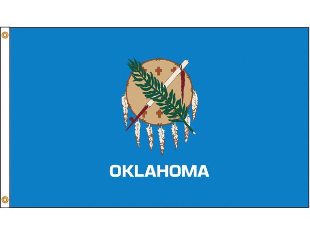 ANNIN FLAGMAKERS 144380 Oklahoma Flag,5x8 Ft,Nylon