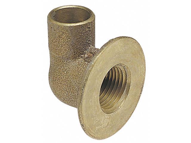 Nibco 708 Cast Bronze Flanged Sink Copper Elbow, 1/2'