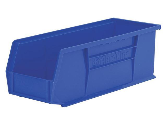 AKRO-MILS 30234BLUE Hang & Stack Storage Bin, Plastic, Blue, 5 in H, 5 1/2 in