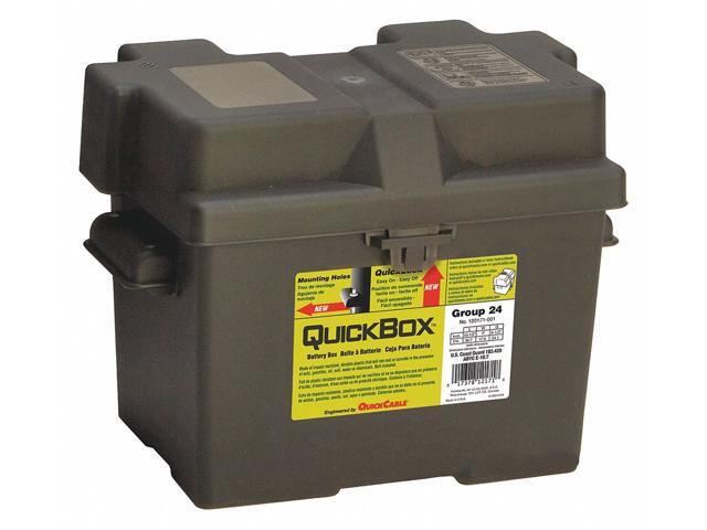 QUICKCABLE 120171-360-001 Battery Box,Black,13-1/2' L x 9-1/4' W