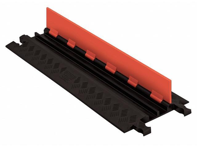 CHECKERS GD2X75-ST-O/B Cable Protector, 1-1/4 in H, 38-1/2 in L, 12 in W, 2