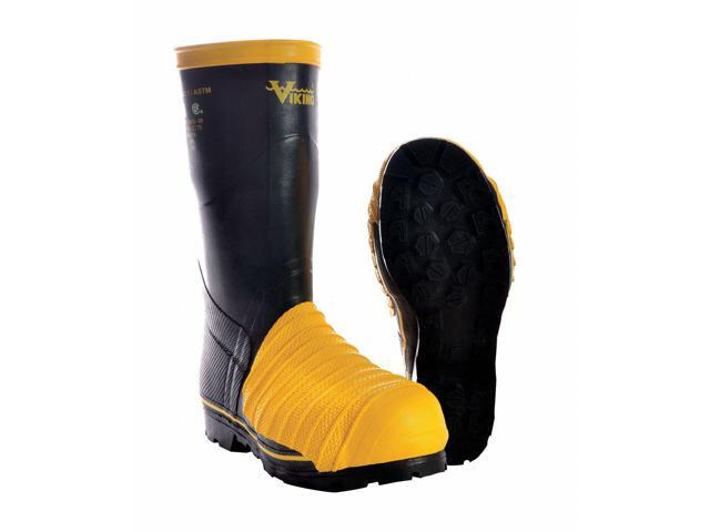 VIKING VW49-13 Size 13 Unisex Steel Rubber Boot, Black/Yellow