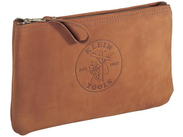 KLEIN TOOLS 5139L Tool Bag, Brown, Leather, 0 Pockets