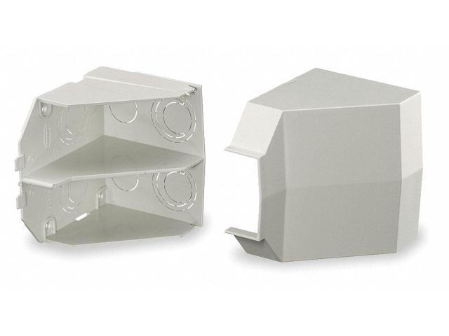 HUBBELL WIRING DEVICE-KELLEMS PW2CACF Ceiling Adapter, White, PVC, Wall-Trak