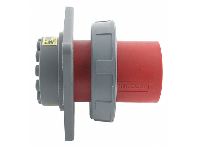 HUBBELL WIRING DEVICE-KELLEMS HBL460B7W Watertight Pin & Sleeve Inlet, 60 A,